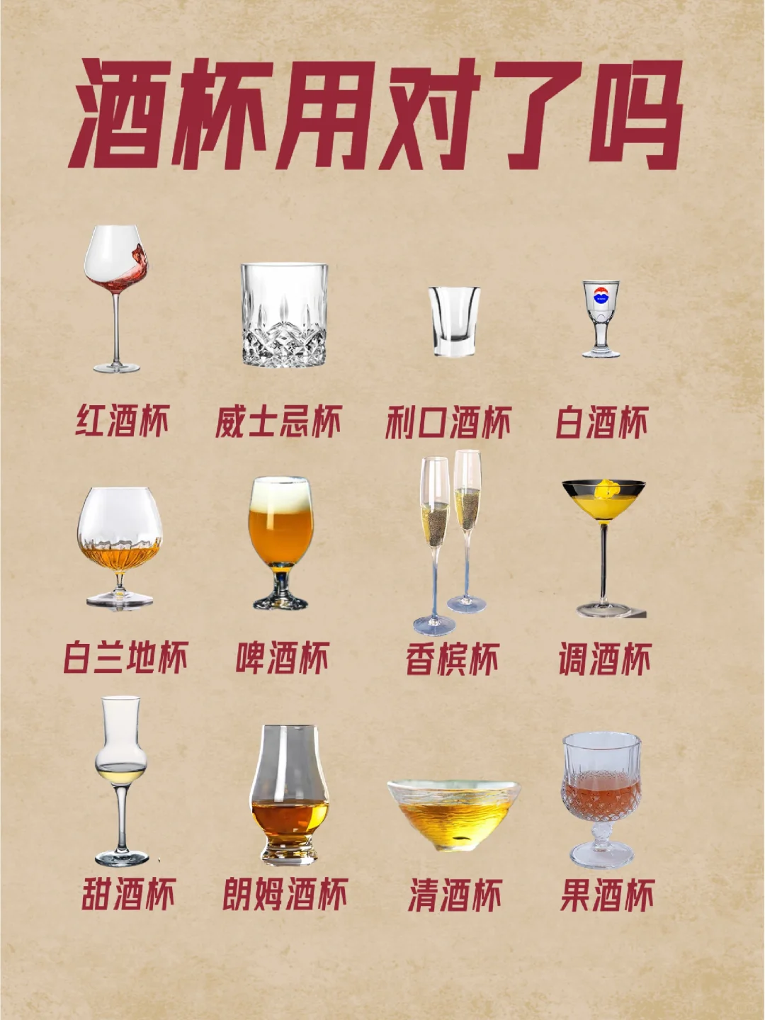 酒杯都用对了吗？